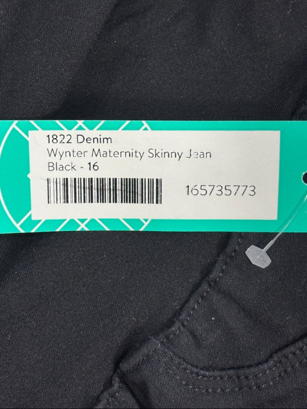 1822 Butter Denim Black Maternity Super Slim Ankle Pants - size 33 NWT - Picture 2 of 8